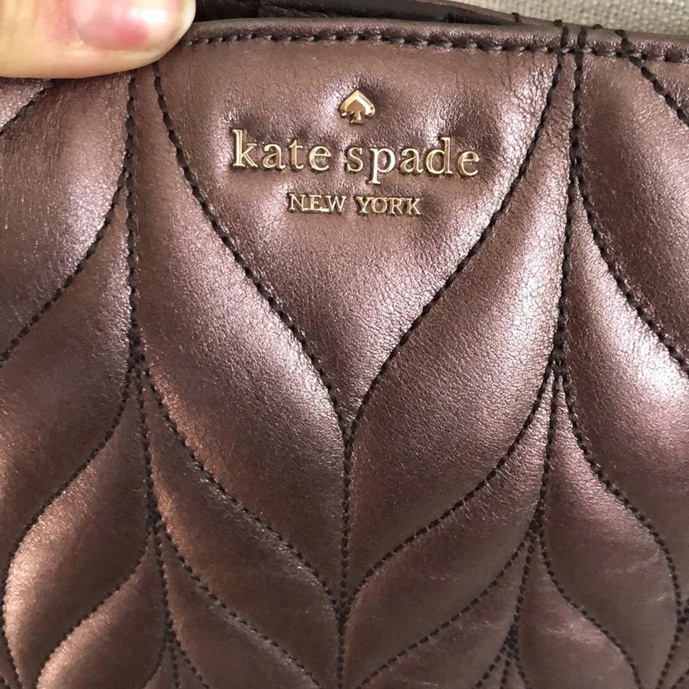 Beautiful bronze Kate Spade purse with gold chain handle - Picture 4 of 14